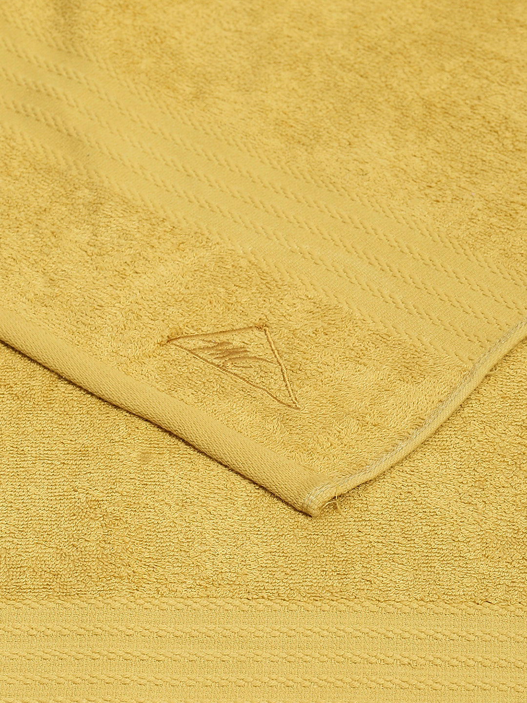 Yellow Cotton Solid 400 GSM Bath Towel (Jazz)