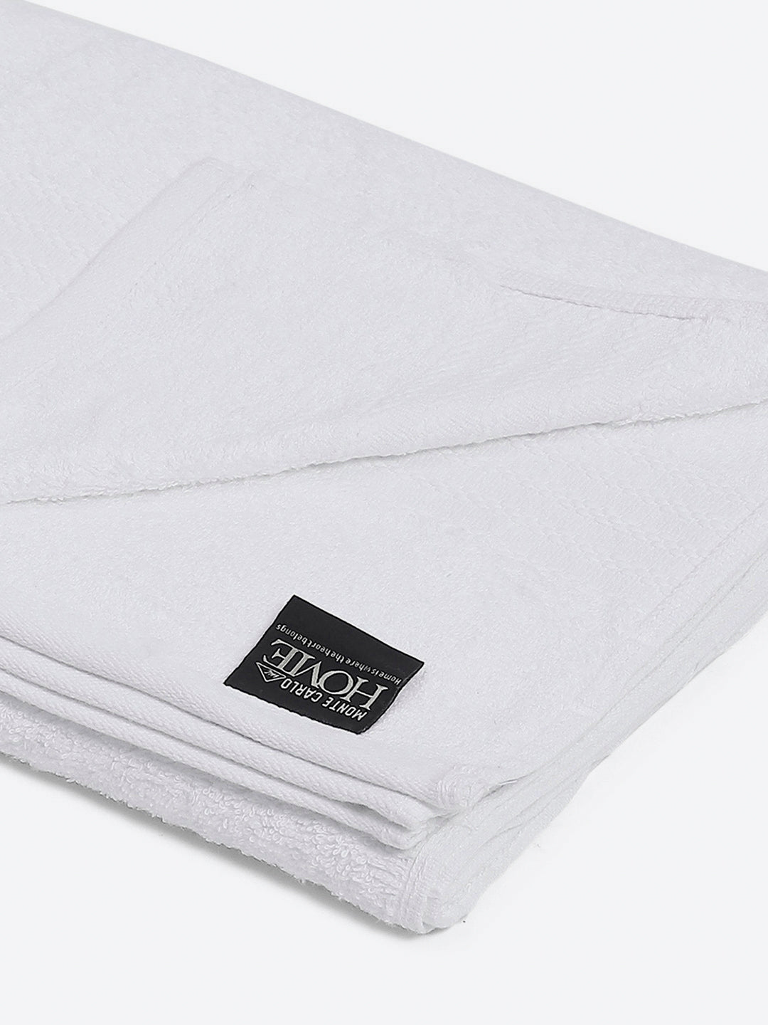 White Cotton Solid 400 GSM Bath Towel (Jazz)