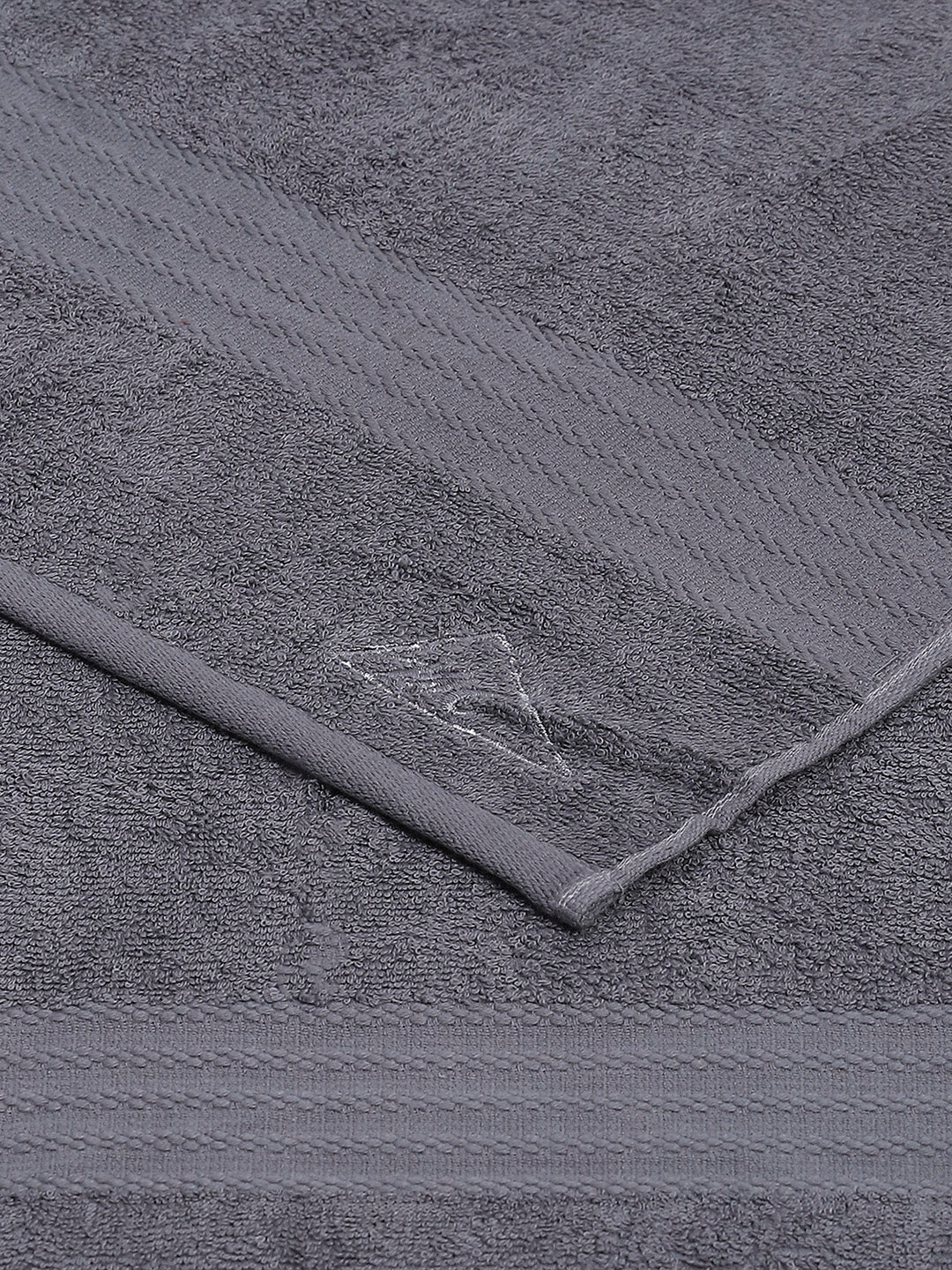 Grey Cotton Solid 400 GSM Bath Towel (Jazz)