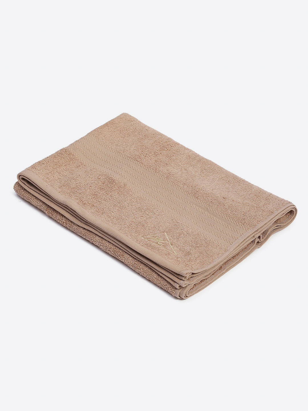 Beige Cotton Solid 400 GSM Bath Towel (Jazz)