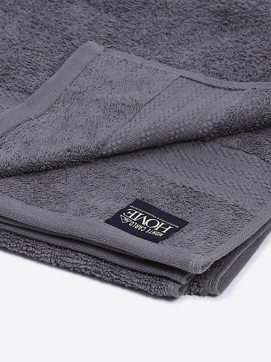 Grey Cotton Solid 400 GSM Bath Towel (Jazz)