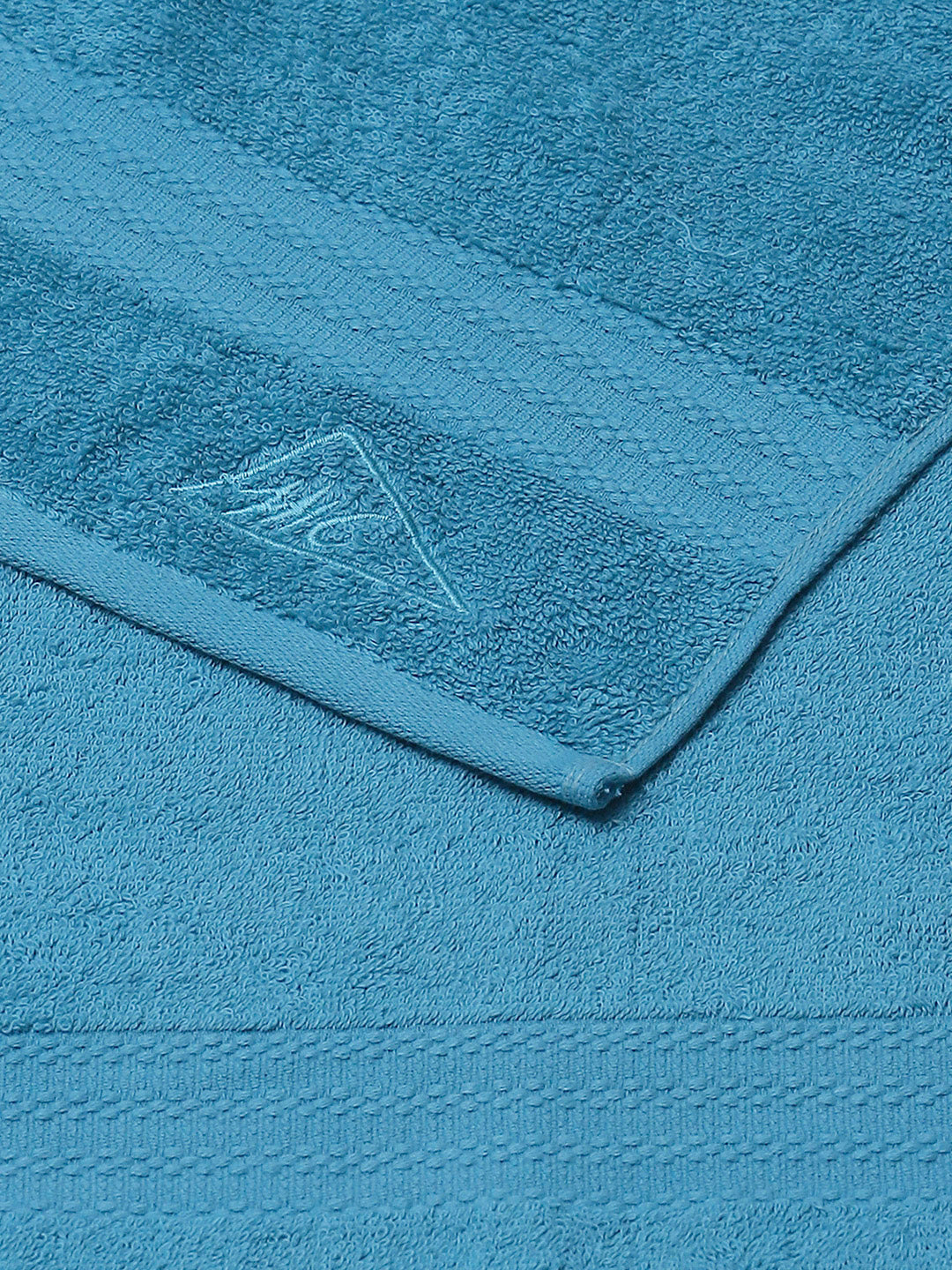 Aqua Blue Cotton Solid 400 GSM Bath Towel (Jazz)