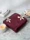 Maroon Cotton Solid 400 GSM Bath Towel (Jazz)