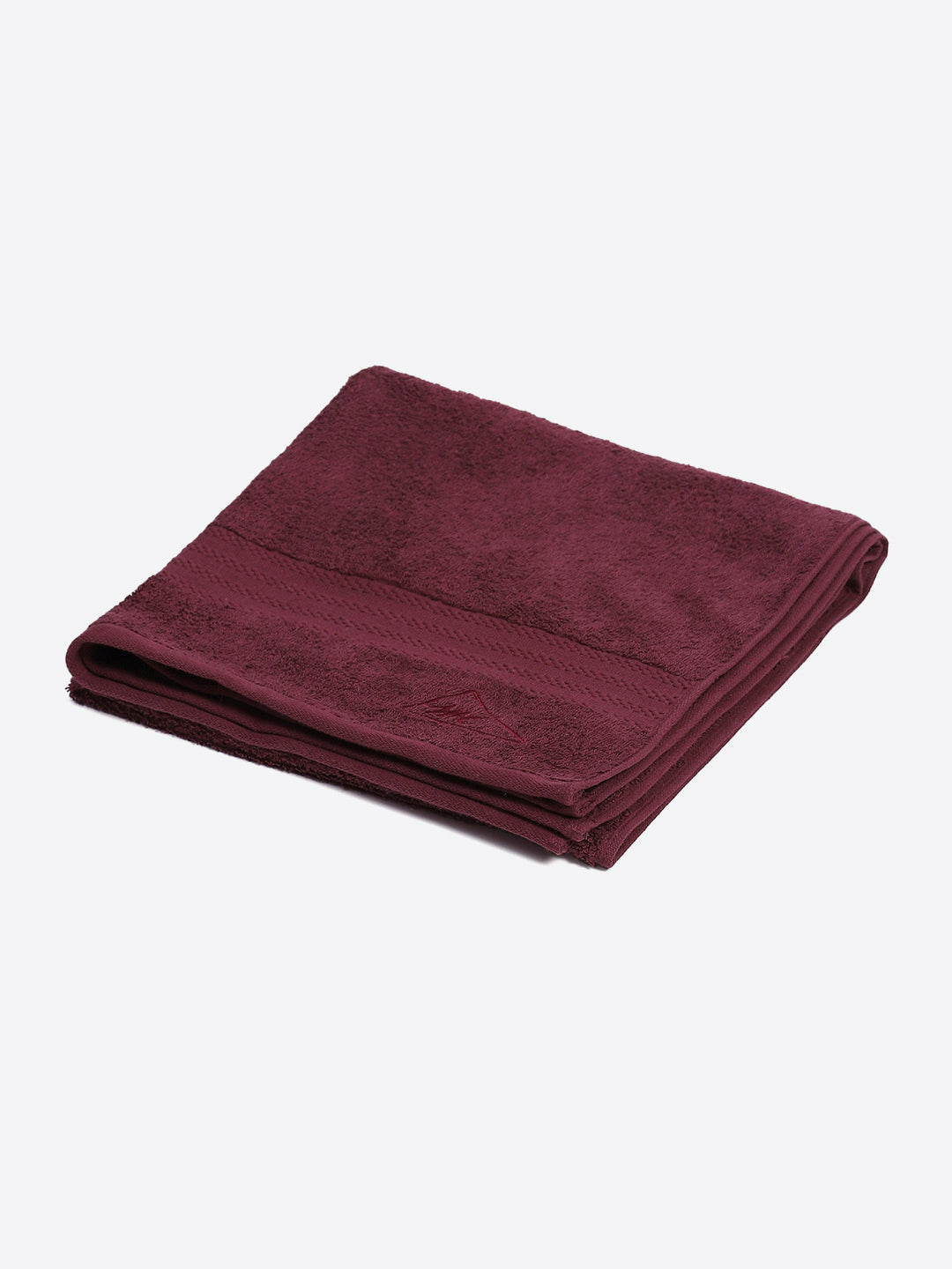Maroon Cotton Solid 400 GSM Bath Towel (Jazz)
