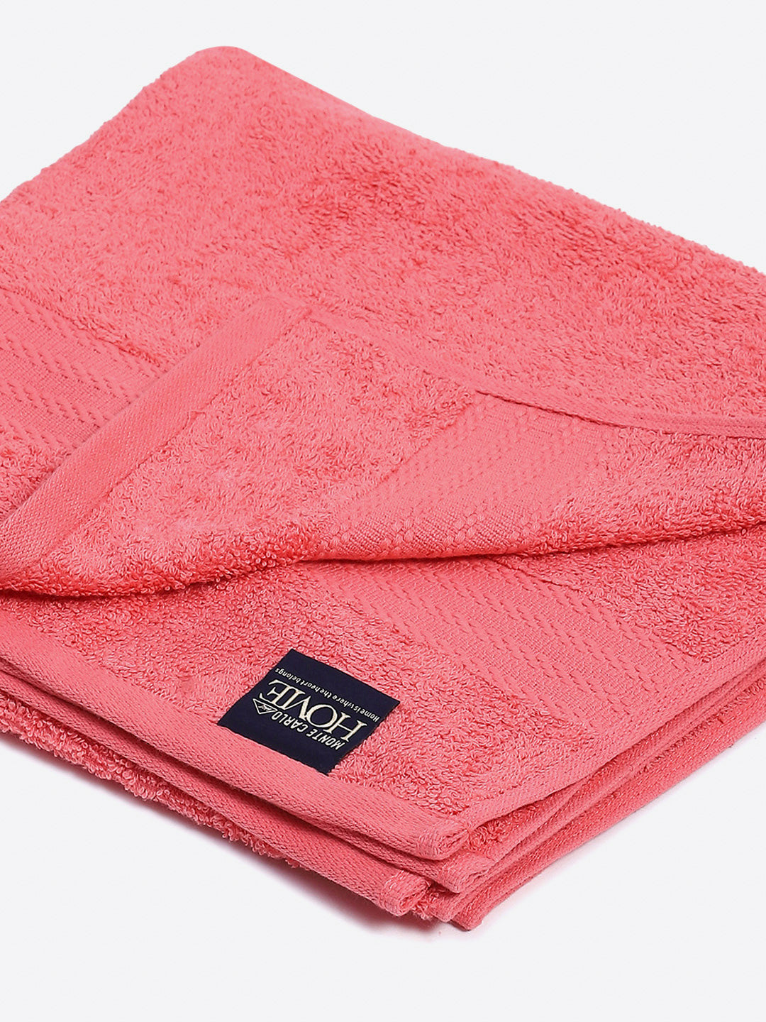 Pink Cotton Solid 400 GSM Bath Towel (Jazz)