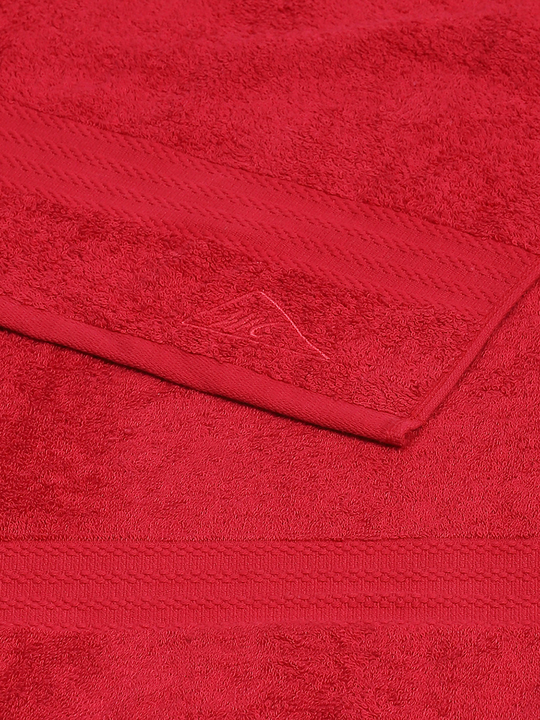 Red Cotton Solid 400 GSM Bath Towel (Jazz)