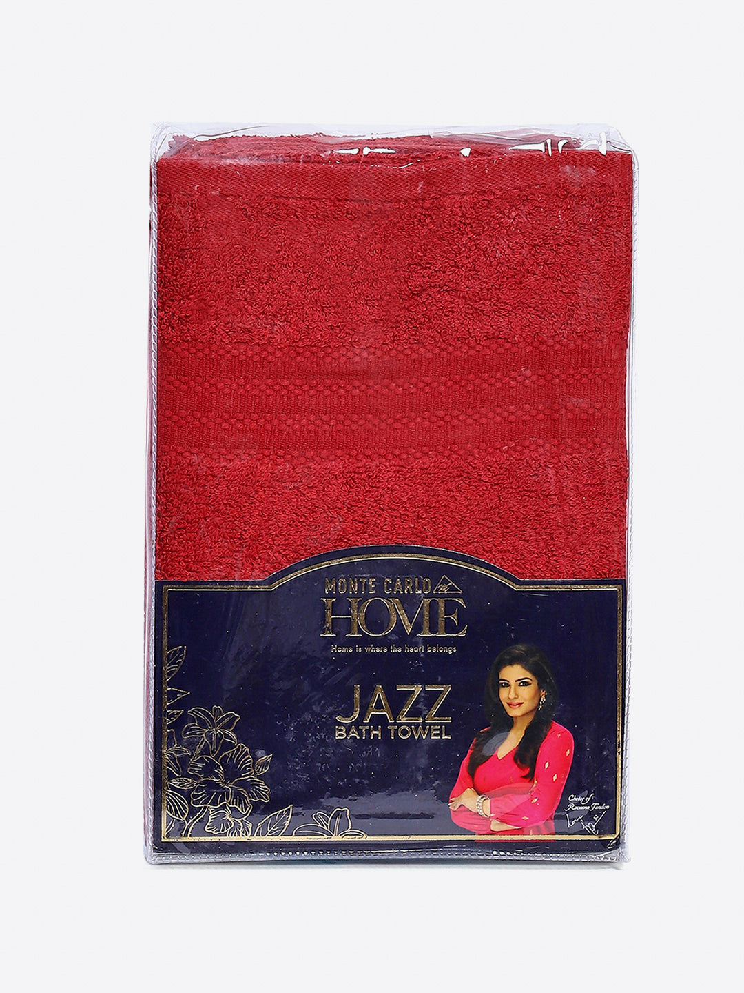 Maroon Cotton Solid 400 GSM Bath Towel (Jazz)