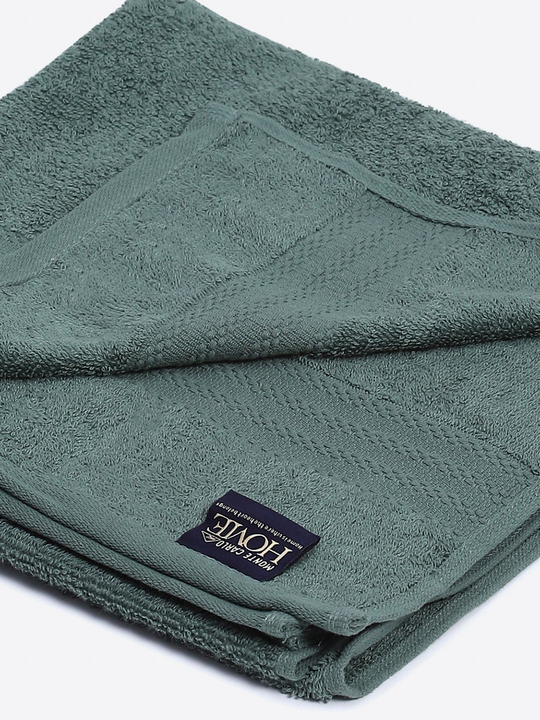 Green Cotton Solid 400 GSM Bath Towel (Jazz)
