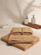 Camel Brown Cotton Solid 380 GSM 2 Bath Towel & 2 Hand Towel