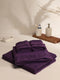 Purple Cotton Solid 380 GSM 2 Bath Towel & 2 Hand Towel