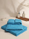 Sky Blue Cotton Solid 380 GSM 2 Bath Towel & 2 Hand Towel