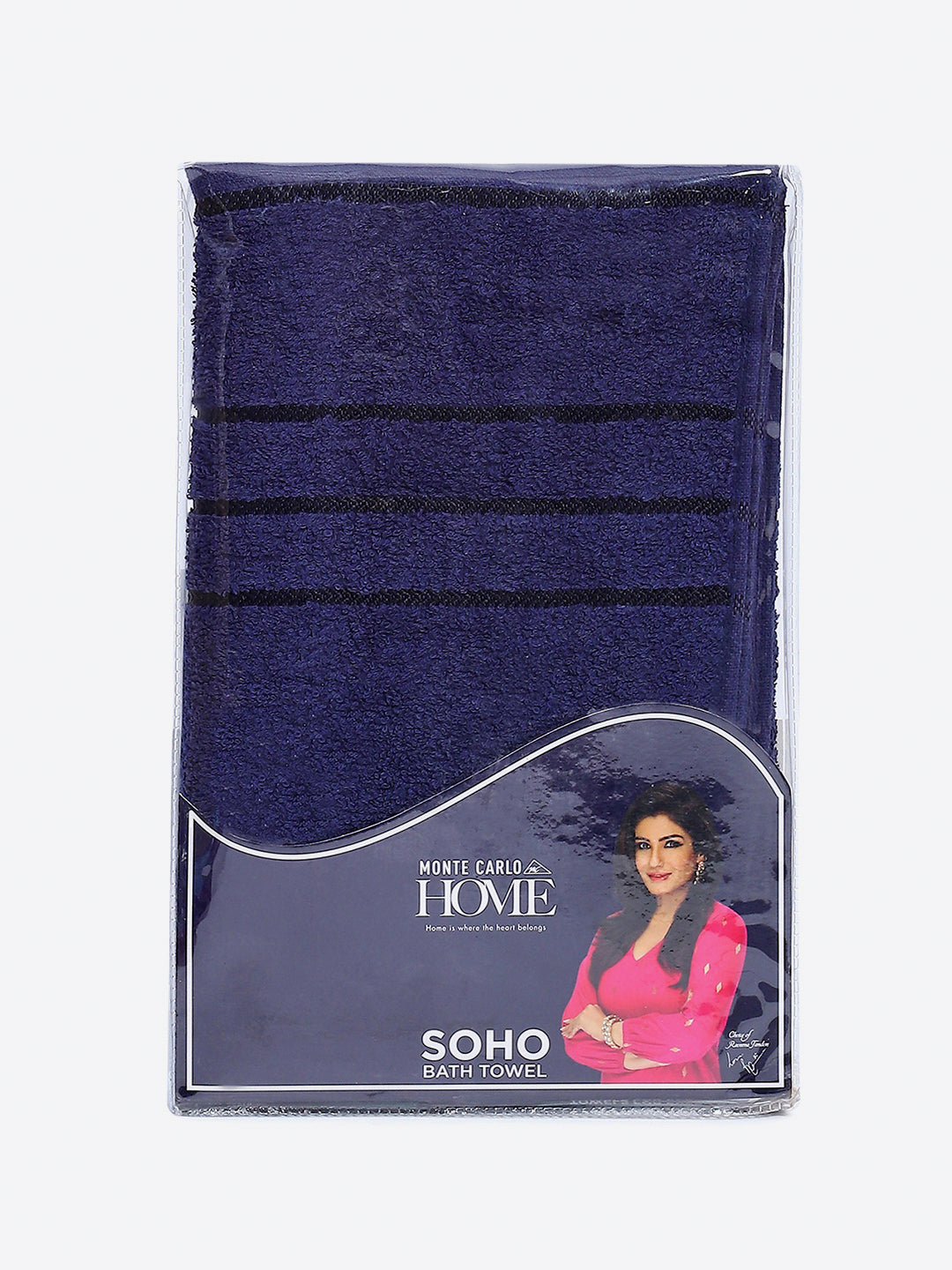 Purple Cotton Solid 350 GSM Bath Towel (Soho)