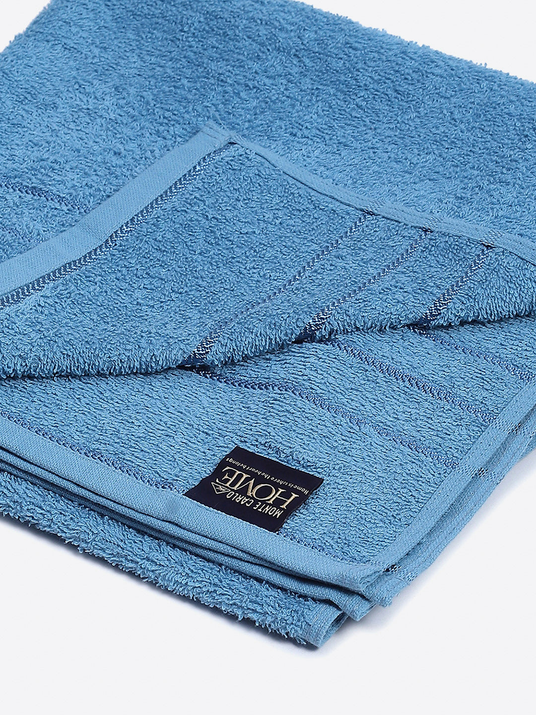 Light Blue Cotton Solid 350 GSM Bath Towel (Soho)