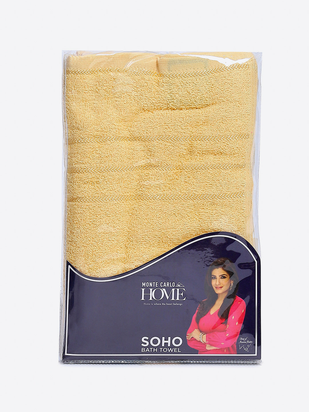 Mustard Cotton Solid 350 GSM Bath Towel (Soho)