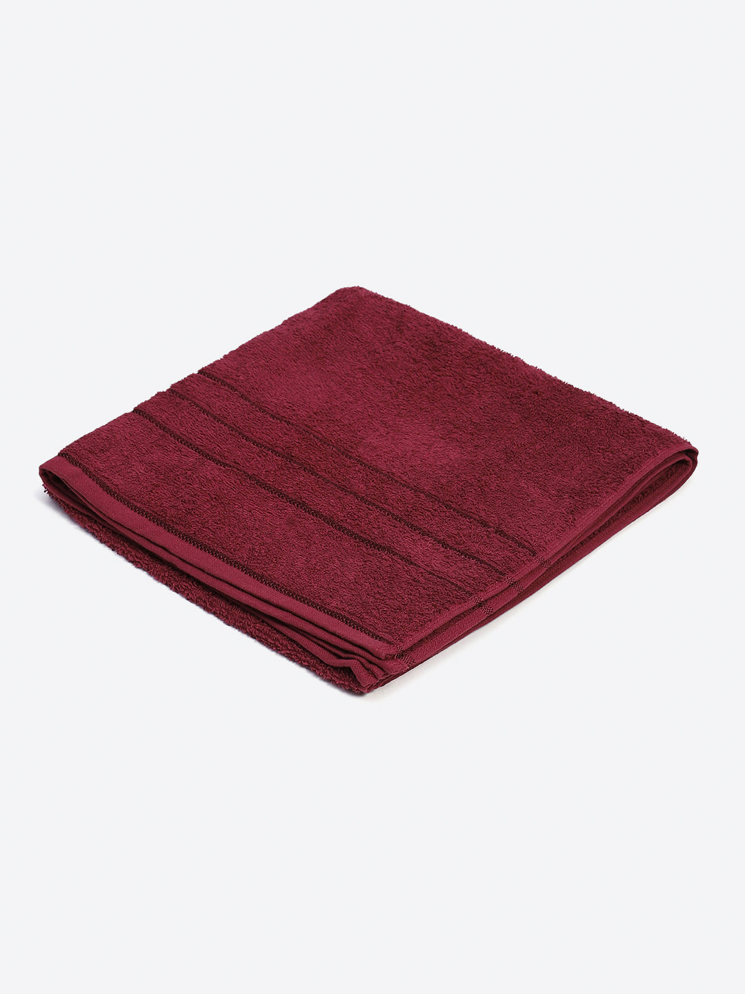 Maroon Cotton Solid 350 GSM Bath Towel (Soho)