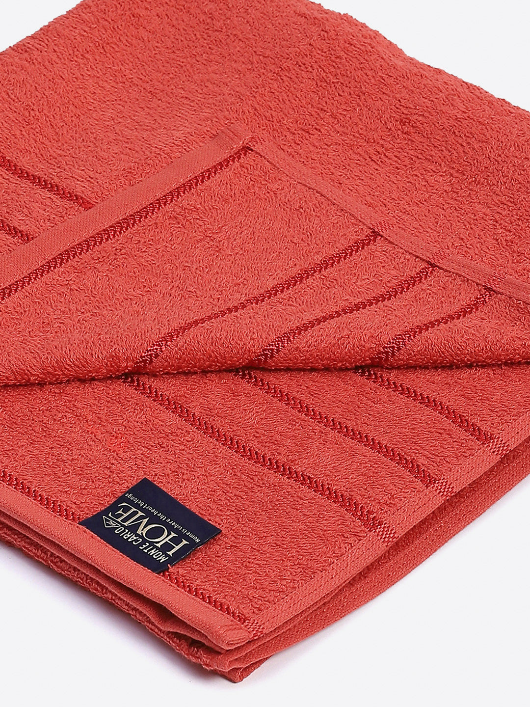 Red Cotton Solid 350 GSM Bath Towel (Soho)