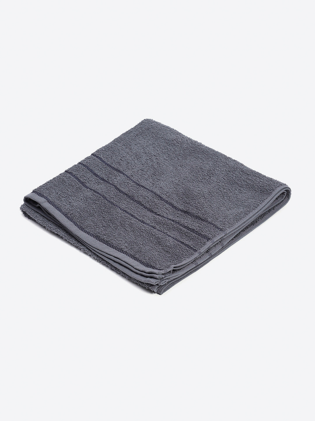 Grey Cotton Solid 350 GSM Bath Towel (Soho)