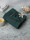 Bottle Green Cotton Solid 350 GSM Bath Towel (Soho)
