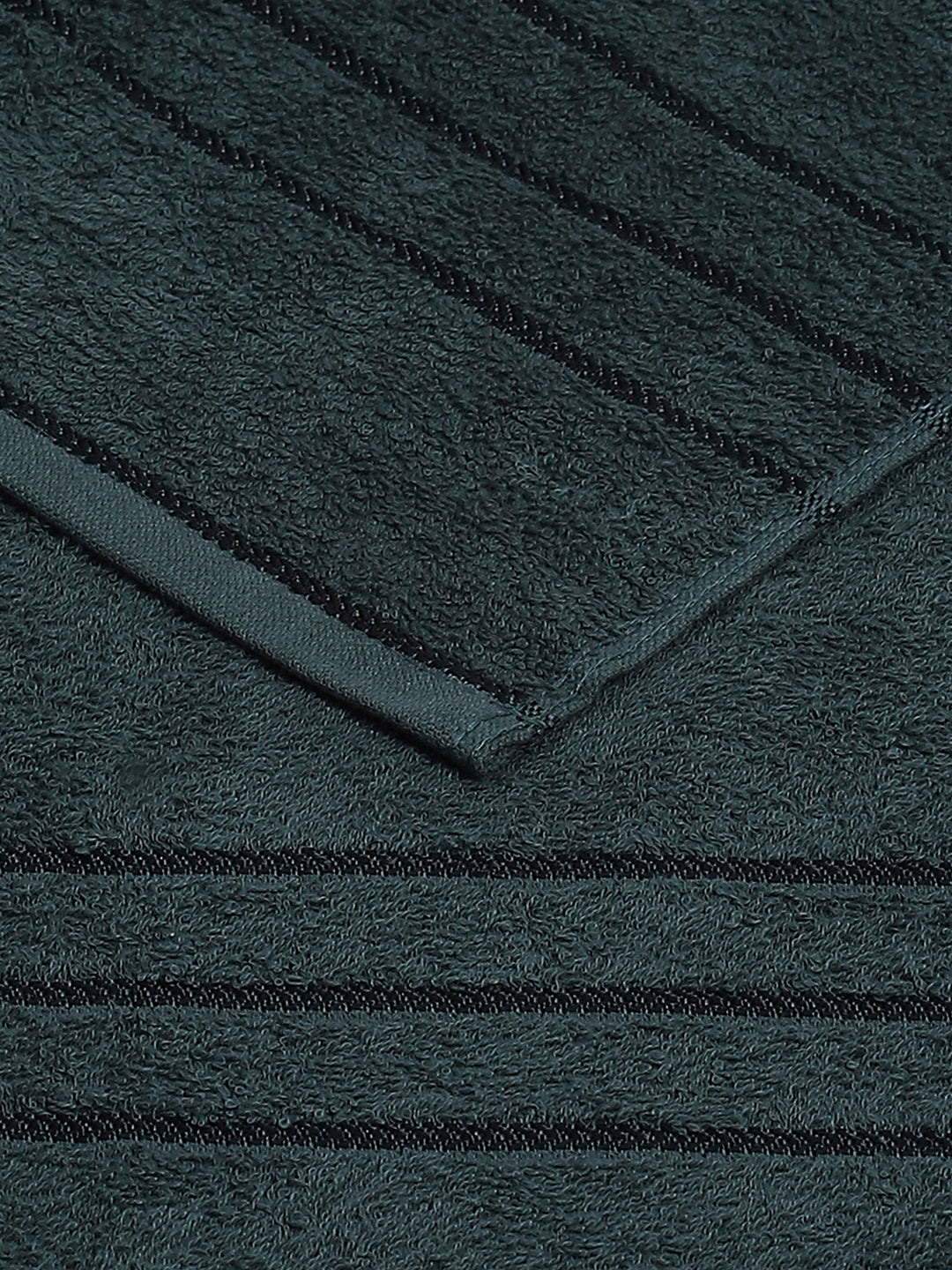 Bottle Green Cotton Solid 350 GSM Bath Towel (Soho)