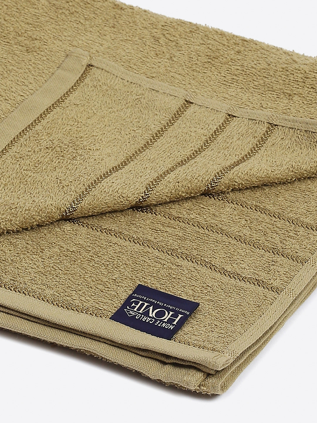 Camel Brown Cotton Solid 350 GSM Bath Towel (Soho)