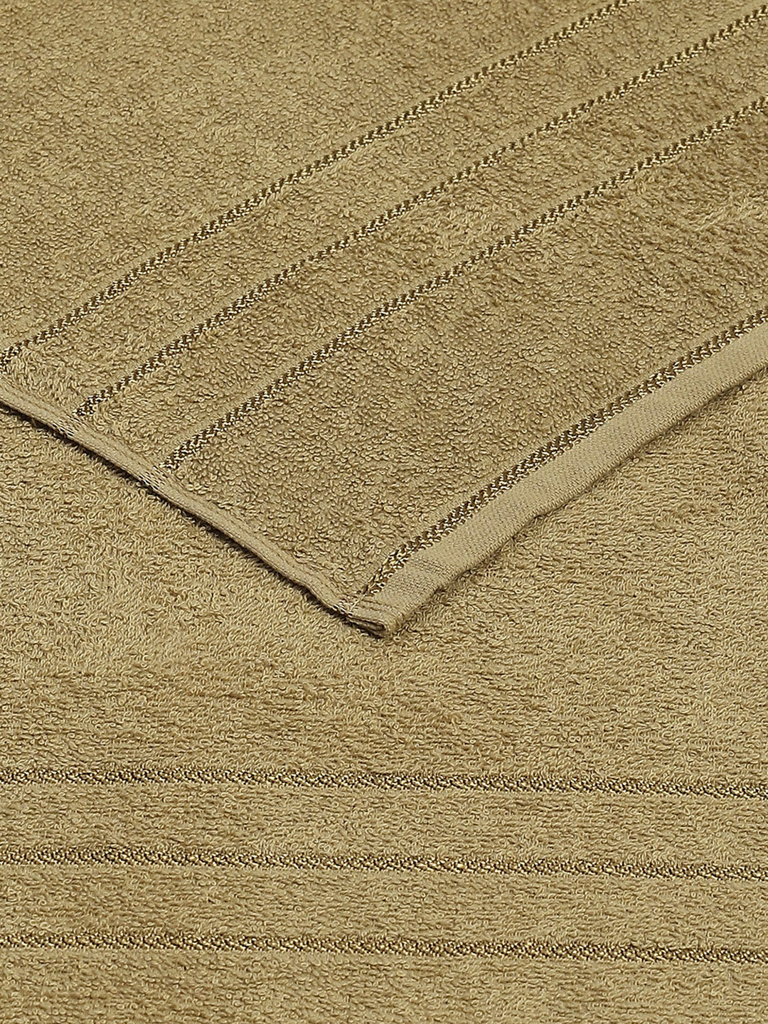 Camel Brown Cotton Solid 350 GSM Bath Towel (Soho)