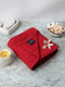 Red Cotton Solid 350 GSM Bath Towel (Soho)