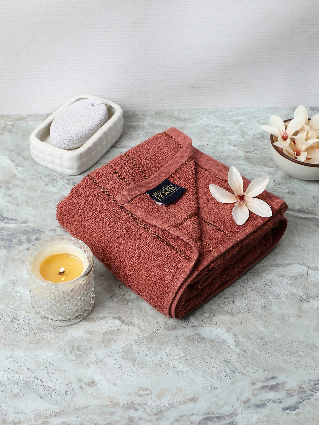 Mauve Cotton Solid 350 GSM Bath Towel (Soho)