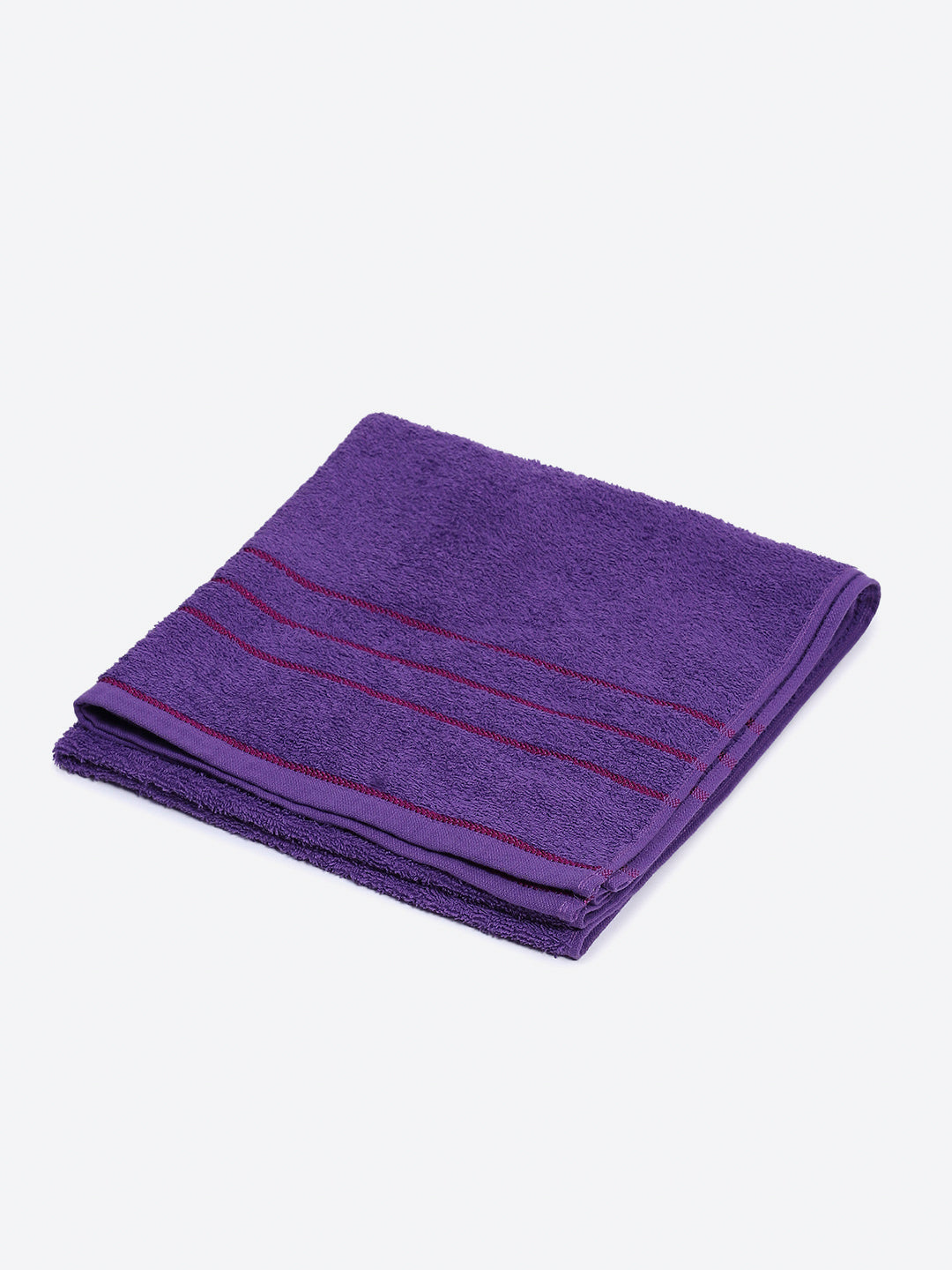 Purple Cotton Solid 350 GSM Bath Towel (Soho)