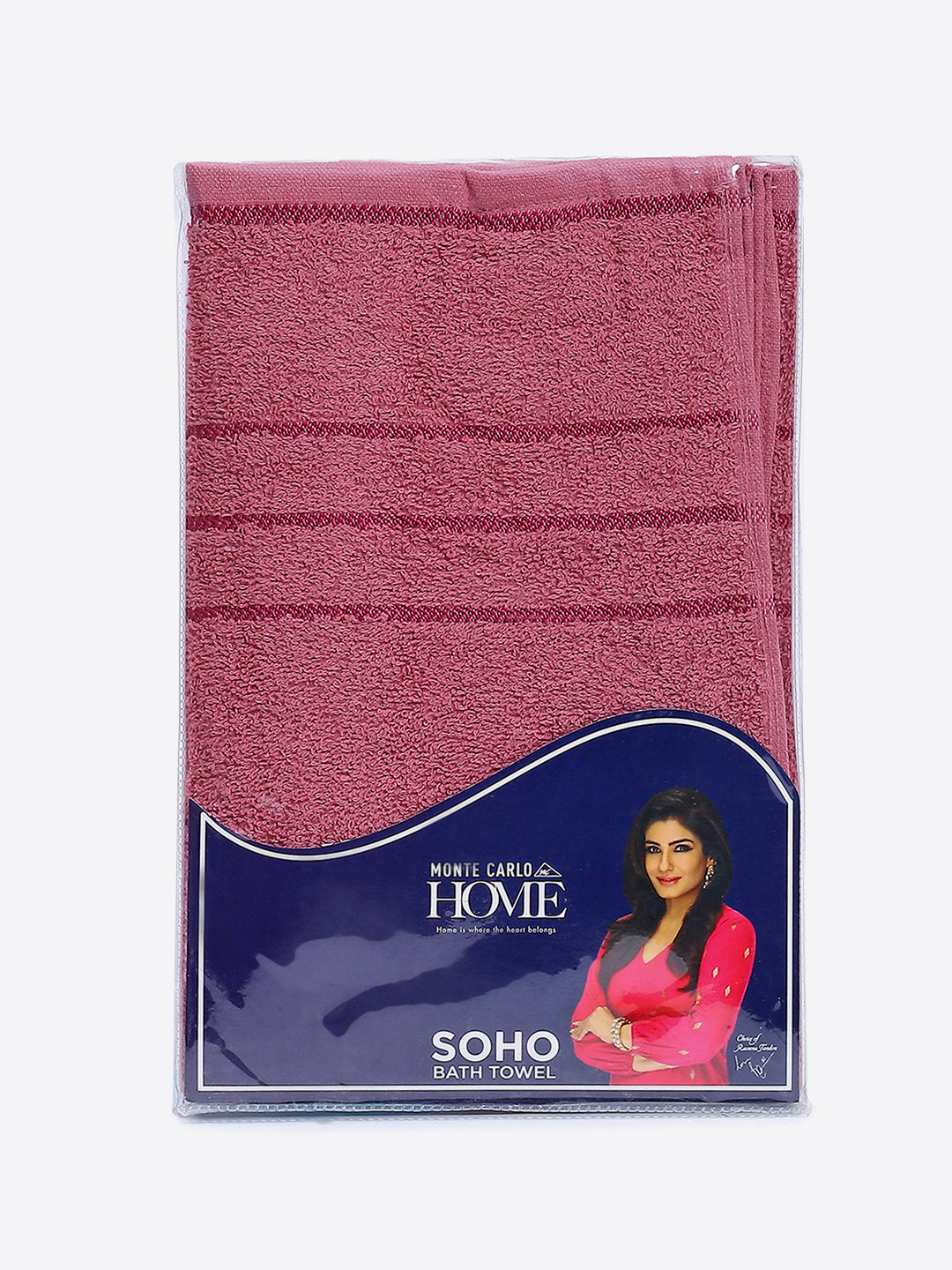 Mauve Cotton Solid 350 GSM Bath Towel (Soho)