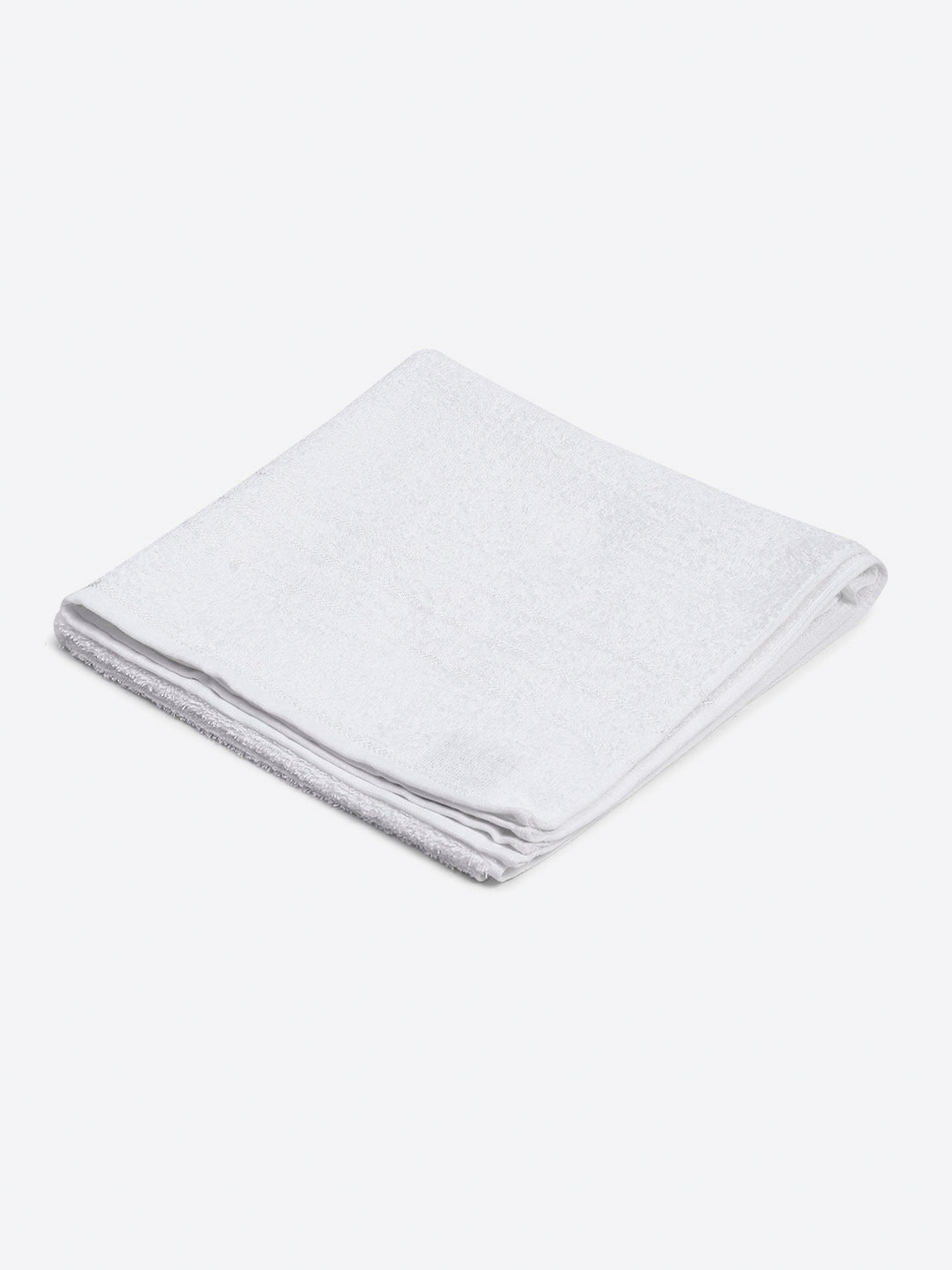 White Cotton Solid 350 GSM Bath Towel (Soho)