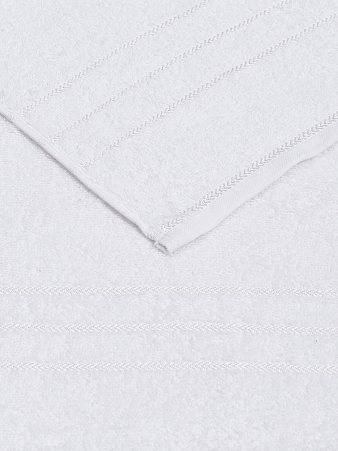 White Cotton Solid 350 GSM Bath Towel (Soho)