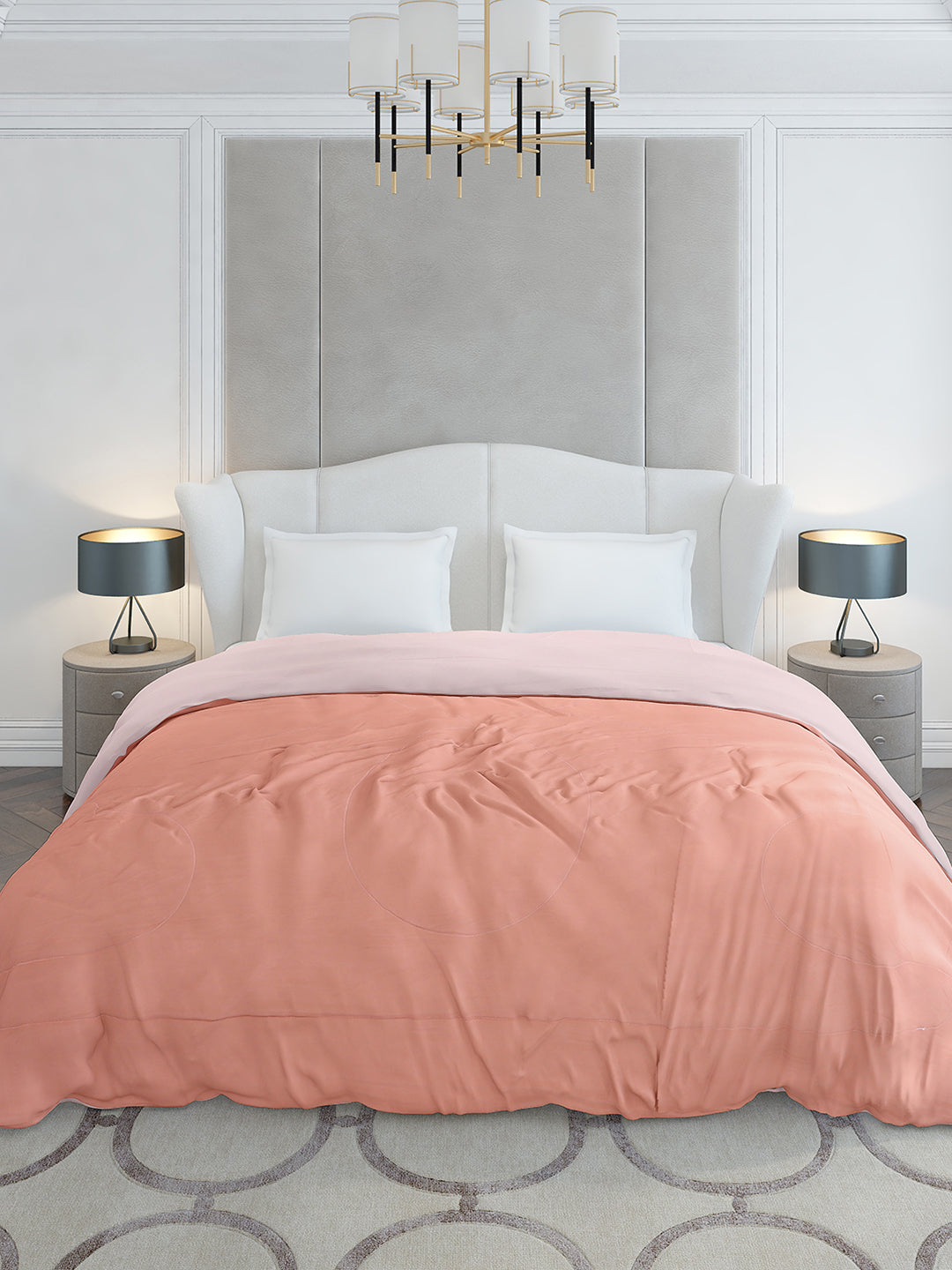 Solid Double Bed 110 GSM Comforter for AC Room - (Icefelgdb)