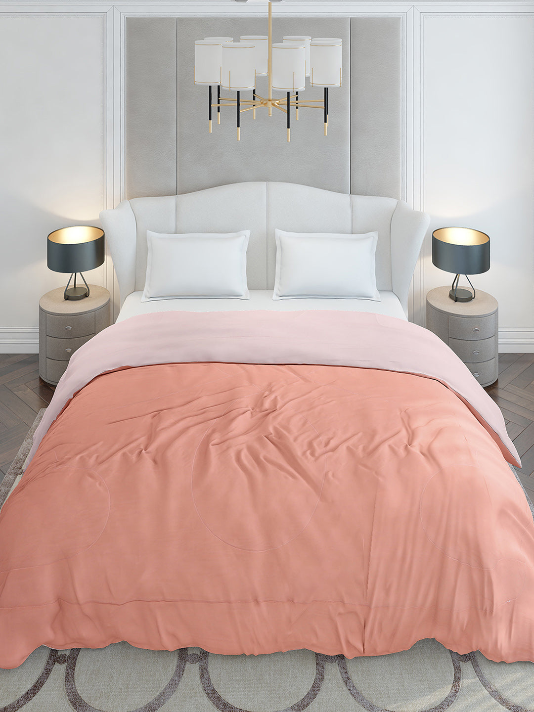 Solid Double Bed 110 GSM Comforter for AC Room - (Icefelgdb)