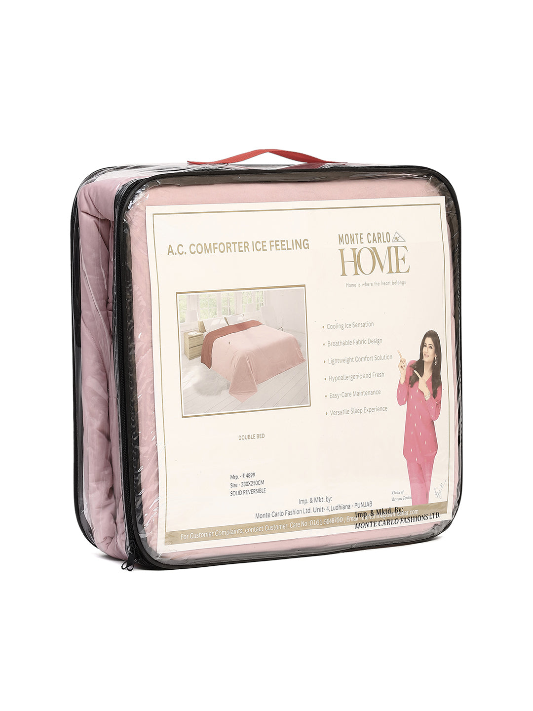 Solid Double Bed 110 GSM Comforter for AC Room - (Icefelgdb)
