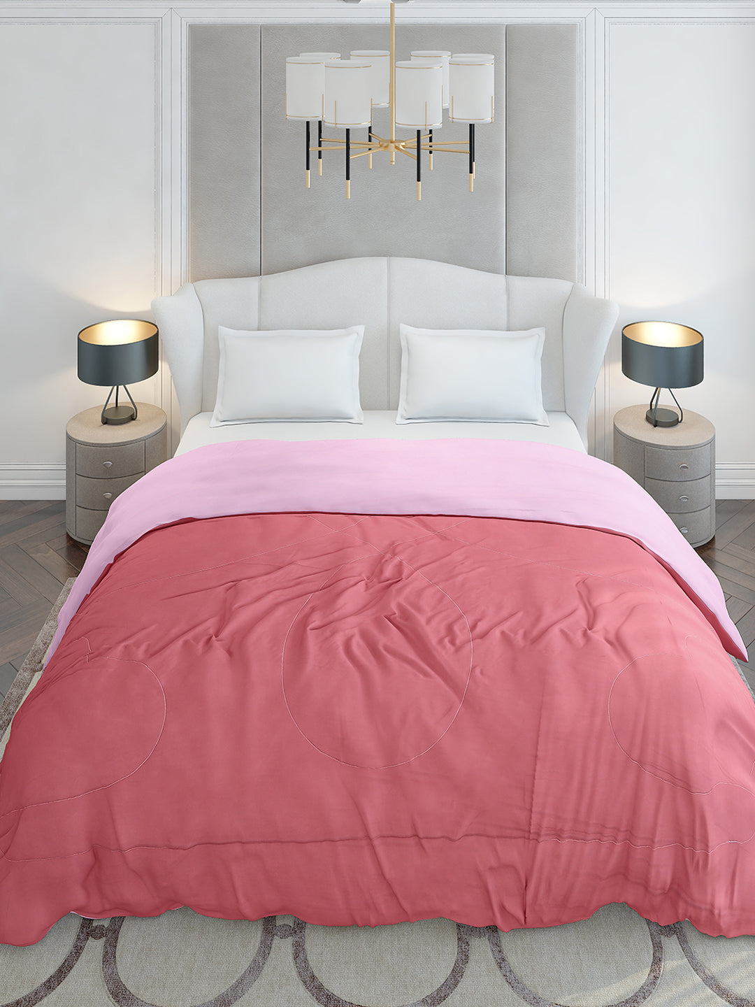 Solid Double Bed 110 GSM Comforter for AC Room - (Icefelgdb)