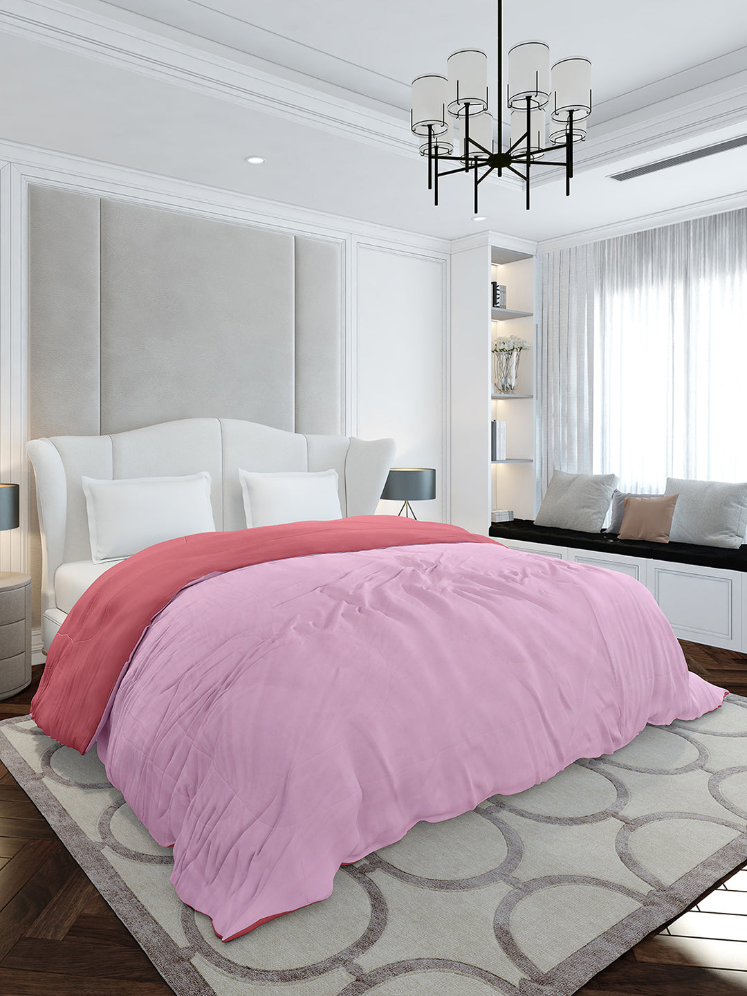 Solid Double Bed 110 GSM Comforter for AC Room - (Icefelgdb)