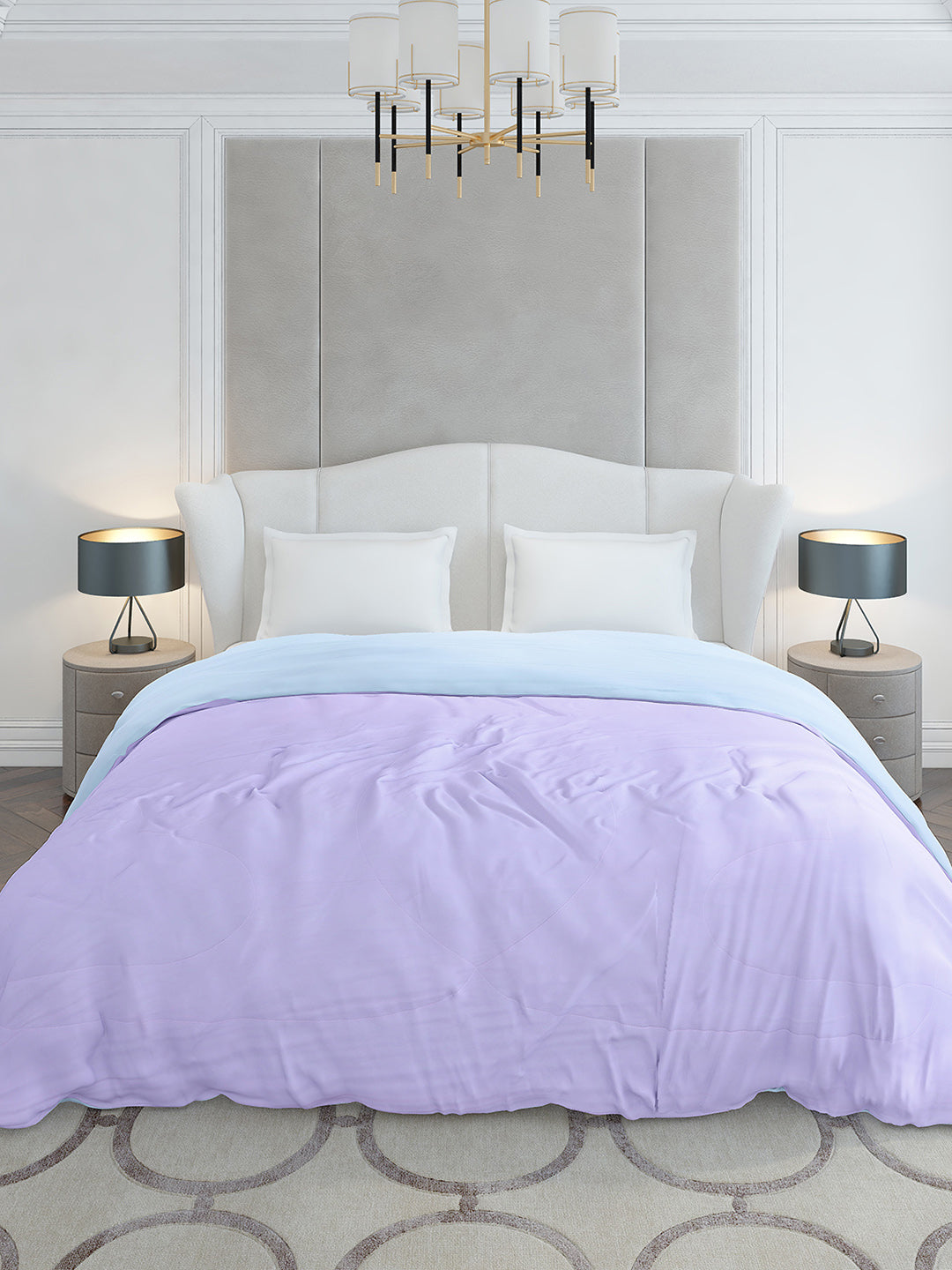 Solid Double Bed 110 GSM Comforter for AC Room - (Icefelgdb)