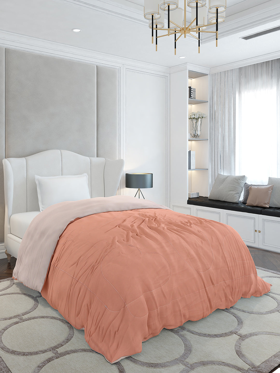 Solid Single Bed 110 GSM Comforter for AC Room - (Icefelgsb)