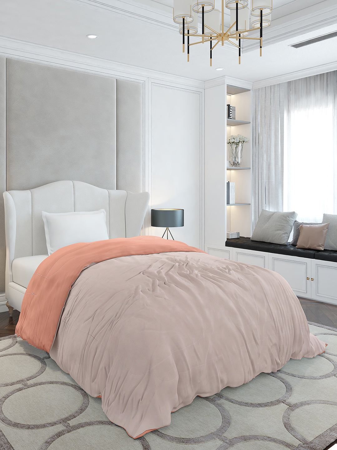 Solid Single Bed 110 GSM Comforter for AC Room - (Icefelgsb)