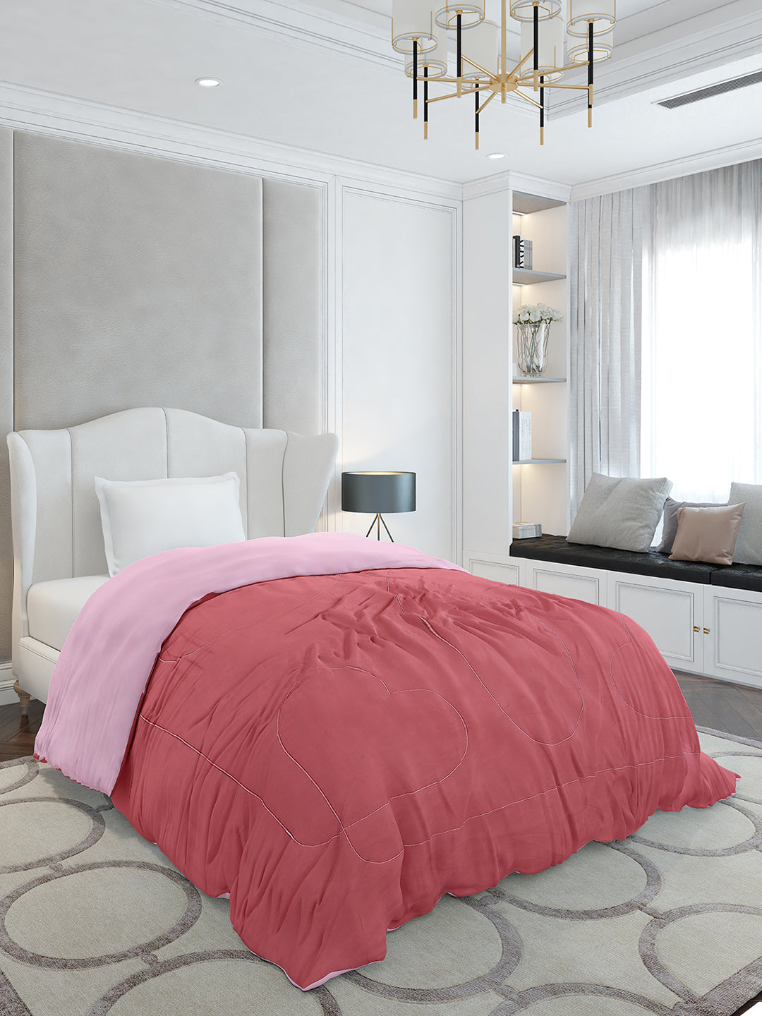 Solid Single Bed 110 GSM Comforter for AC Room - (Icefelgsb)