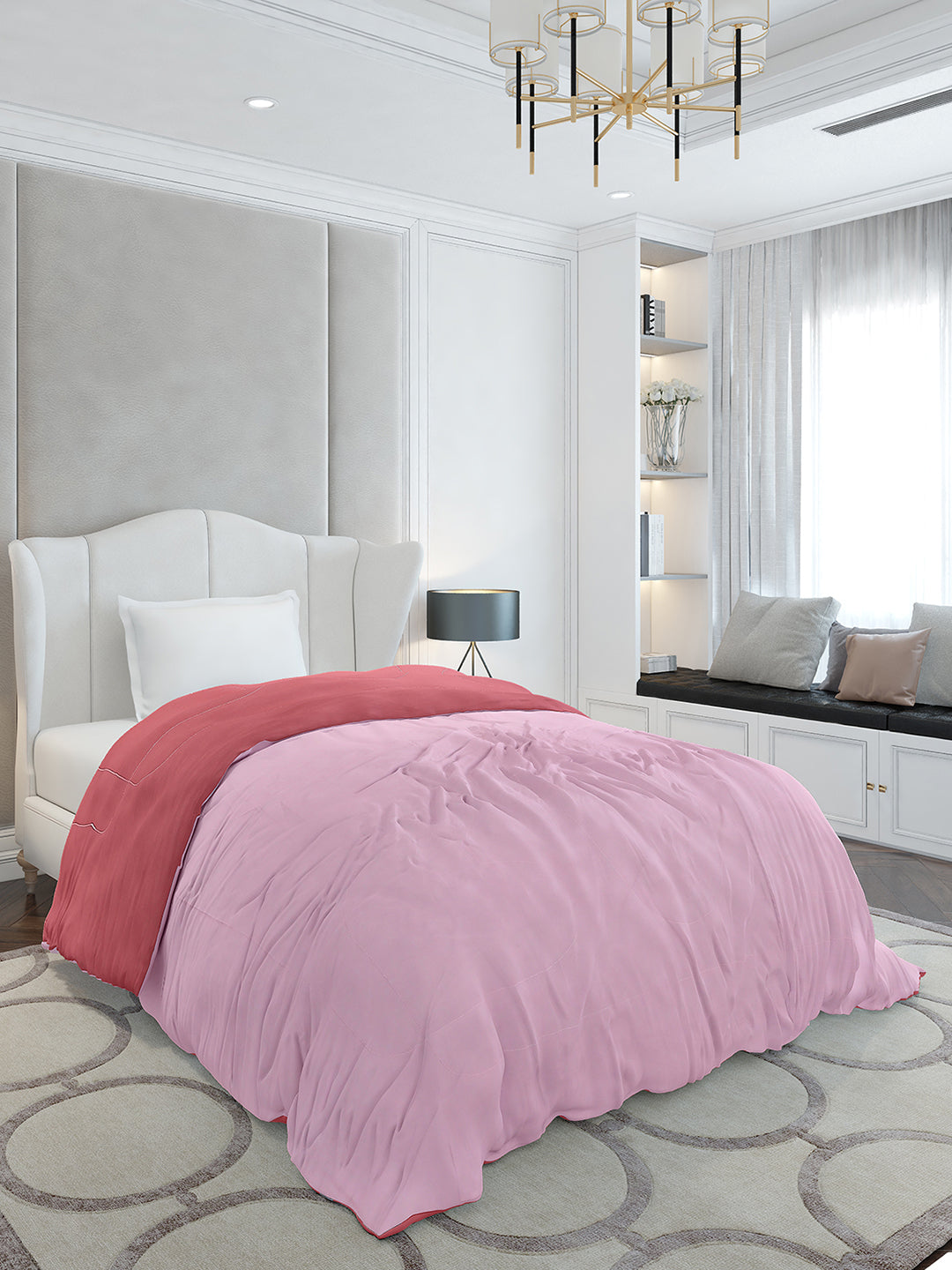 Solid Single Bed 110 GSM Comforter for AC Room - (Icefelgsb)