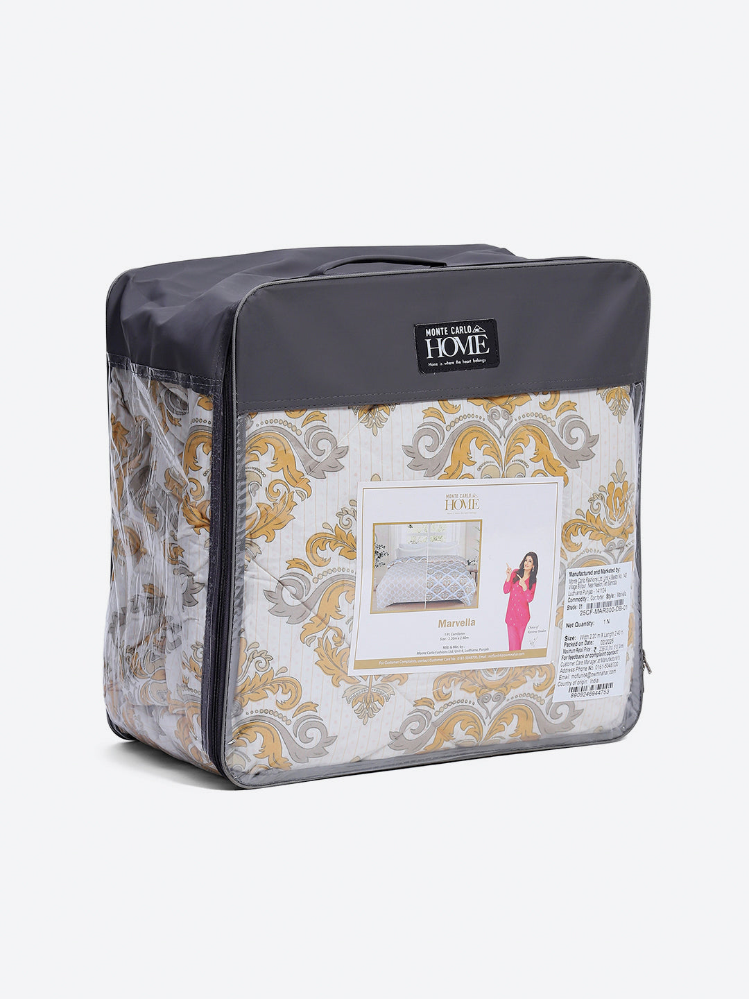 Printed Double Bed 3 Ply Comforter for AC Room - (Marvella)