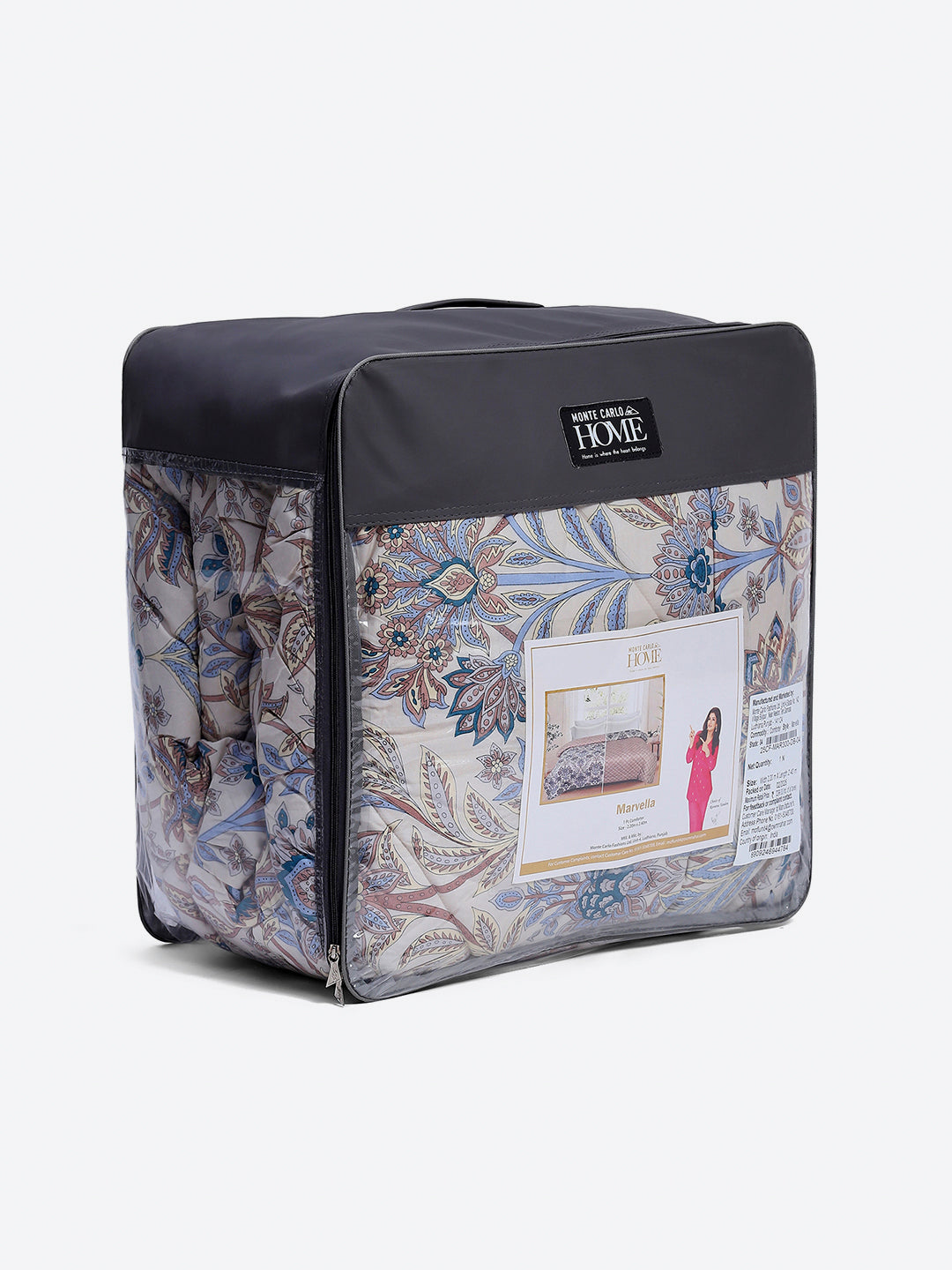 Printed Double Bed 3 Ply Comforter for AC Room - (Marvella)