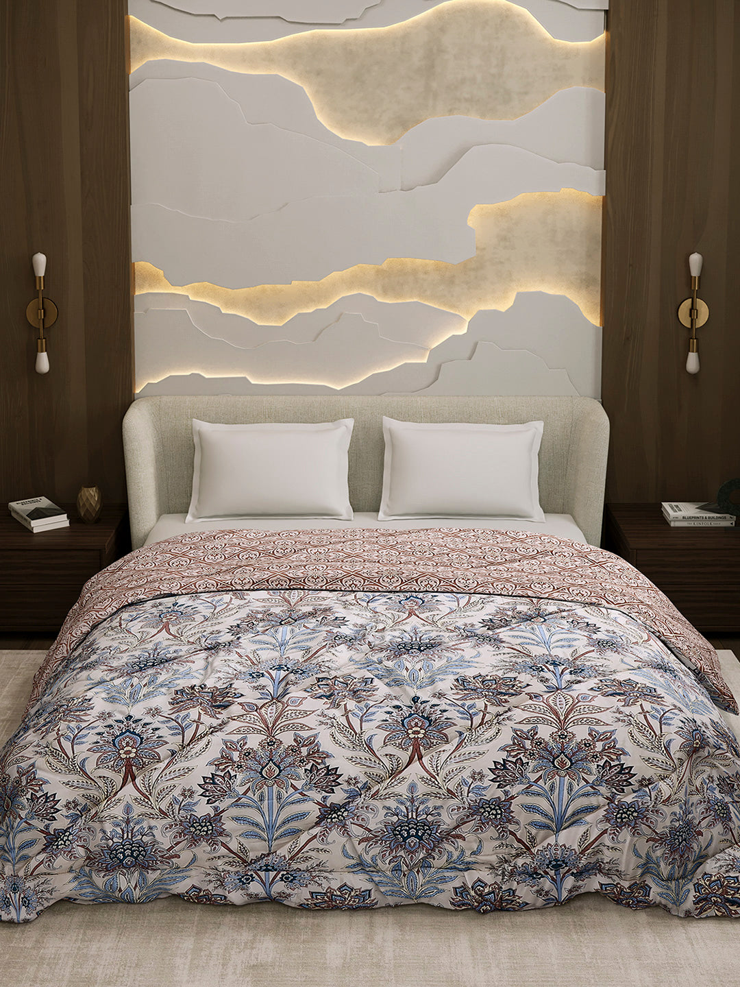 Printed Double Bed 3 Ply Comforter for AC Room - (Marvella)