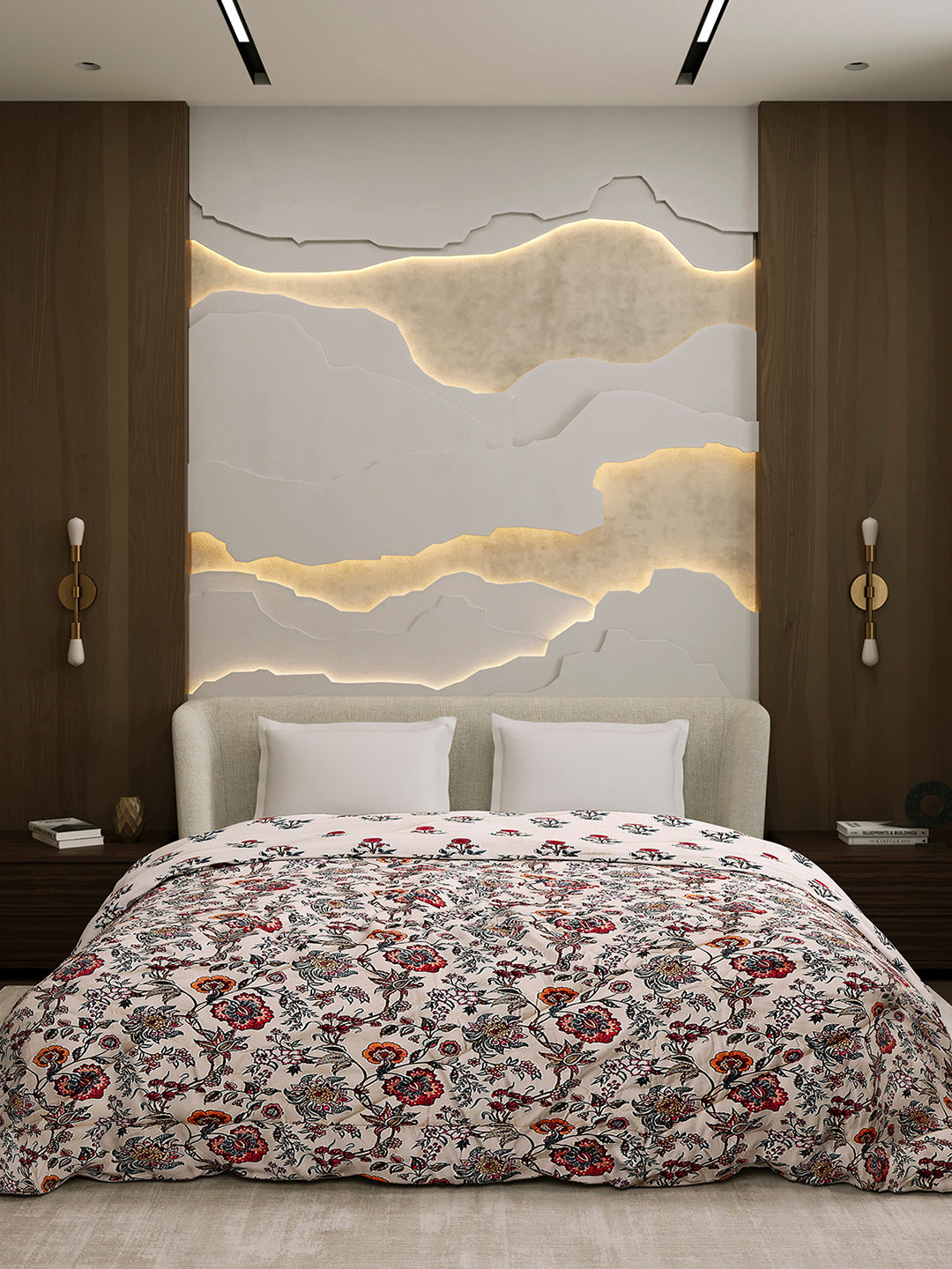 Printed Double Bed 3 Ply Comforter for AC Room - (Marvella)