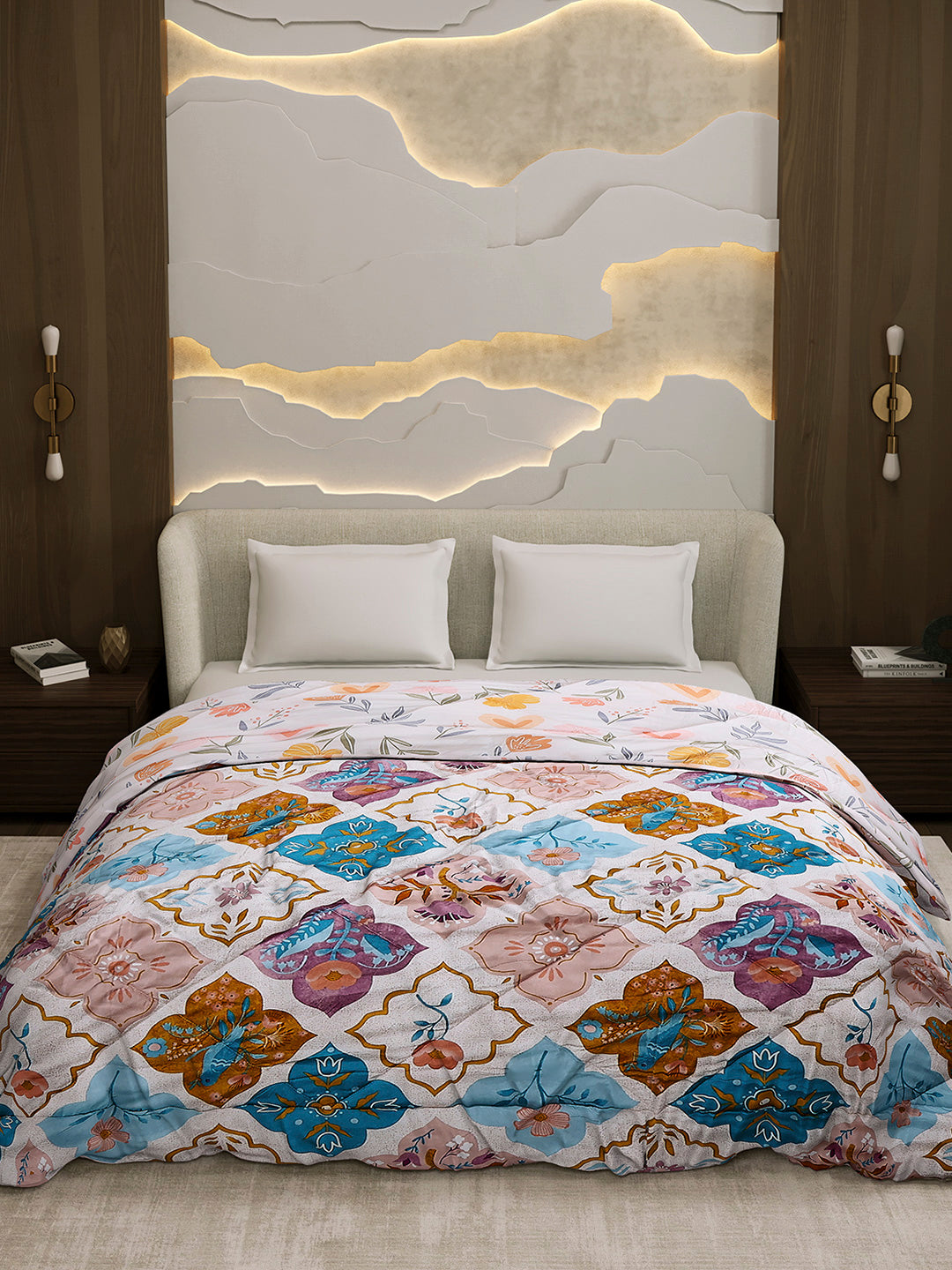 Printed Double Bed 3 Ply Comforter for AC Room - (Marvella)