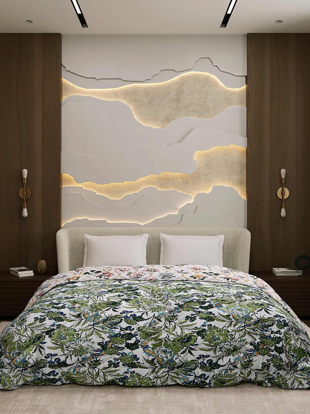 Printed Double Bed 3 Ply Comforter for AC Room - (Marvella)