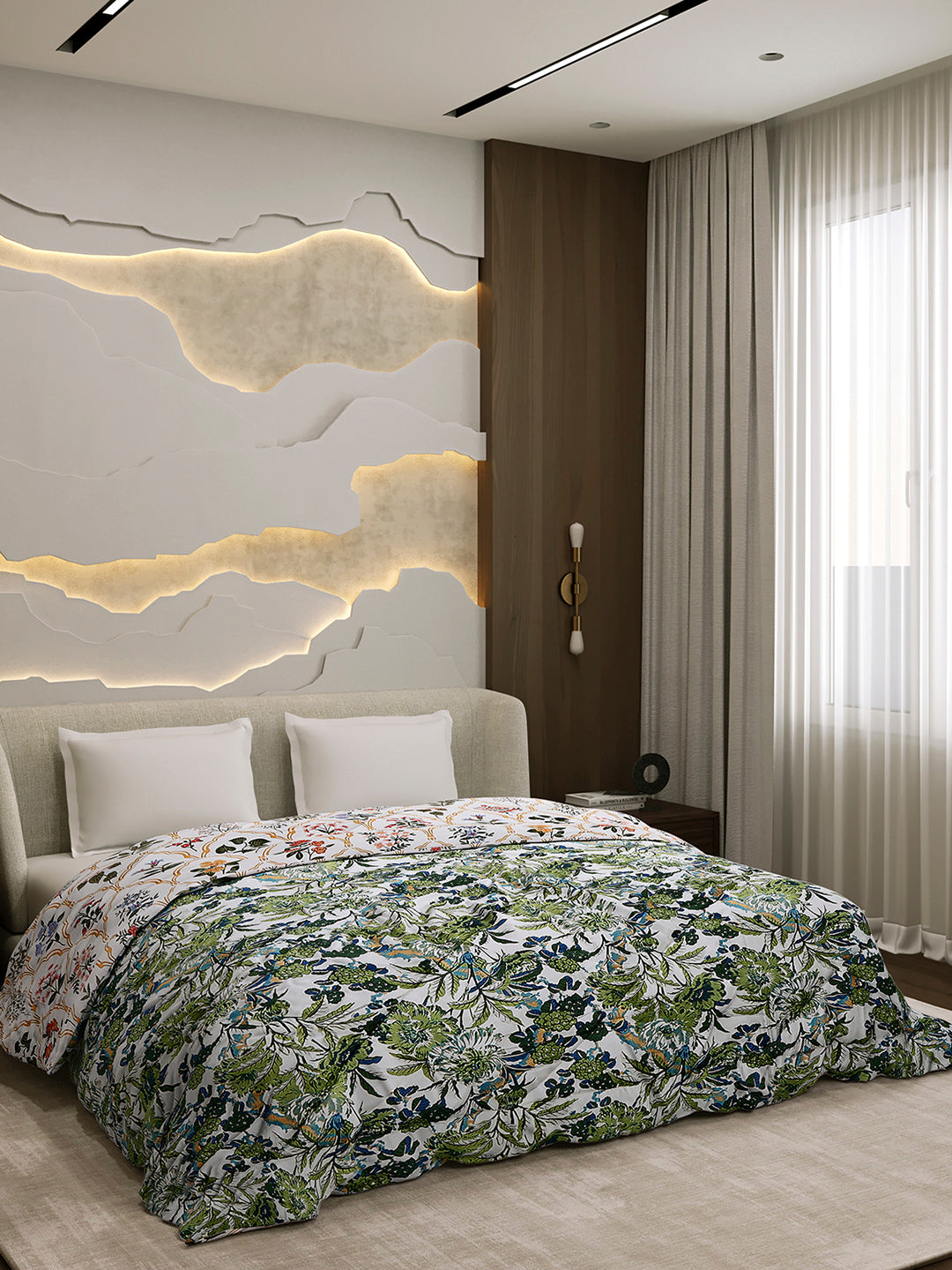 Printed Double Bed 3 Ply Comforter for AC Room - (Marvella)