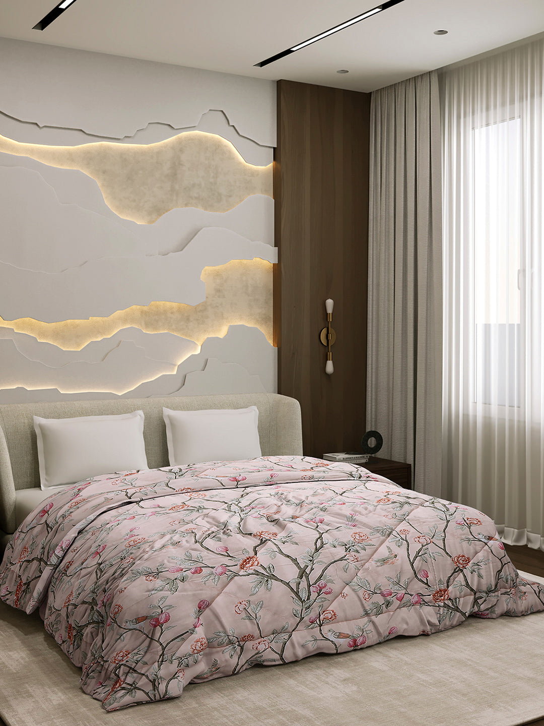 Printed Double Bed 3 Ply Comforter for AC Room - (Marvella)