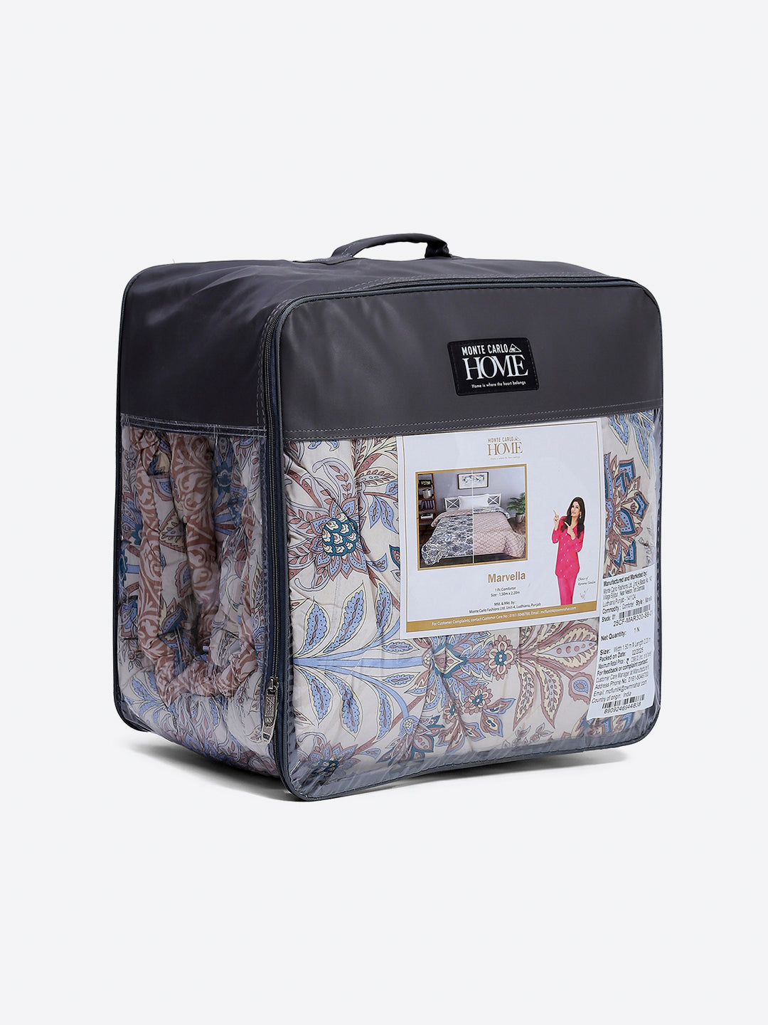 Printed Single Bed 3 Ply Comforter for AC Room - (Marvella)